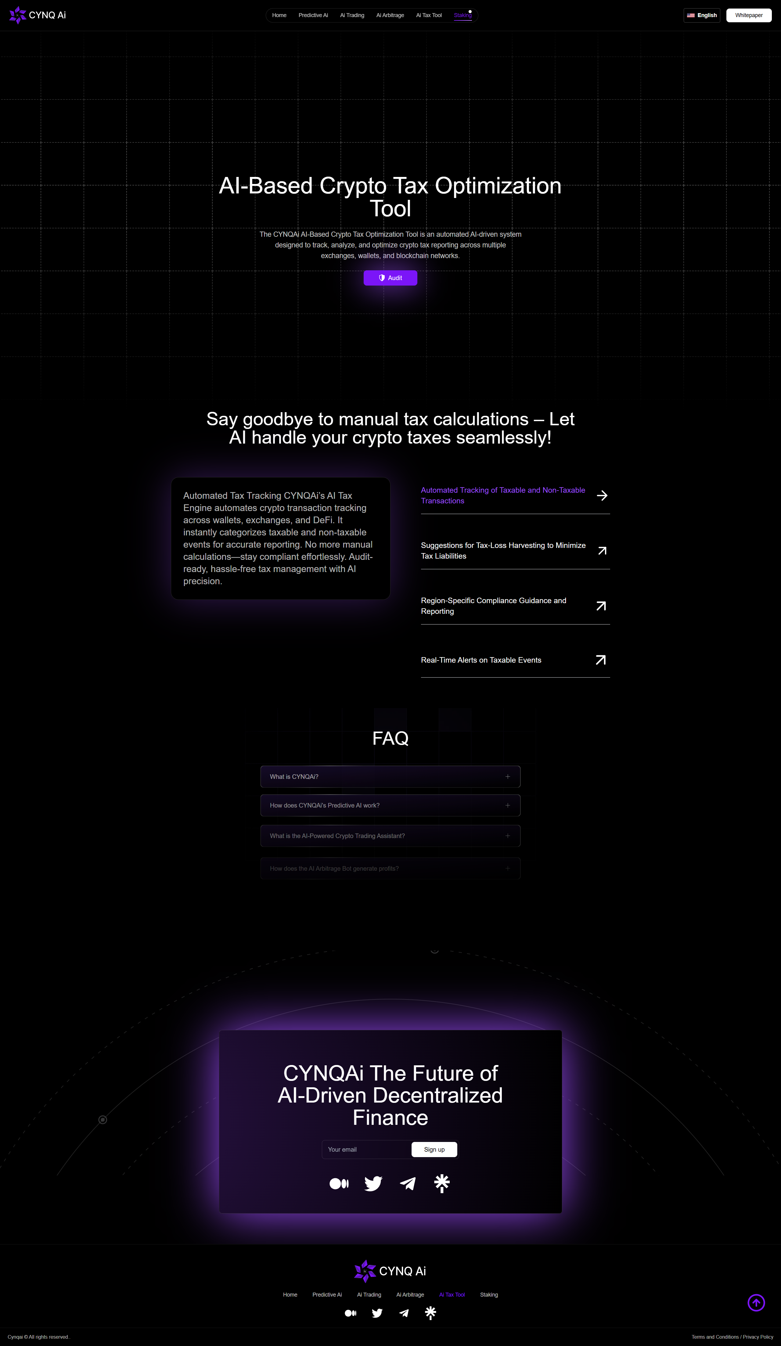 Desktop digital asset tax-information interface with demonstration content.